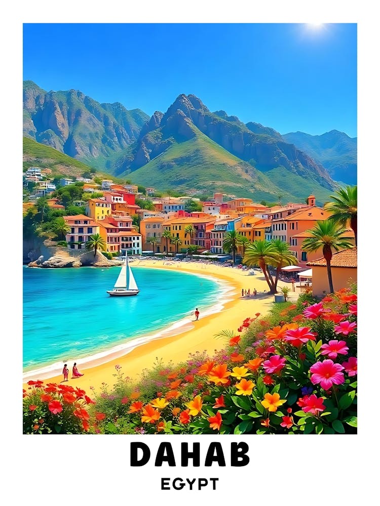 Dahab - Egypt Vintage Travel Poster