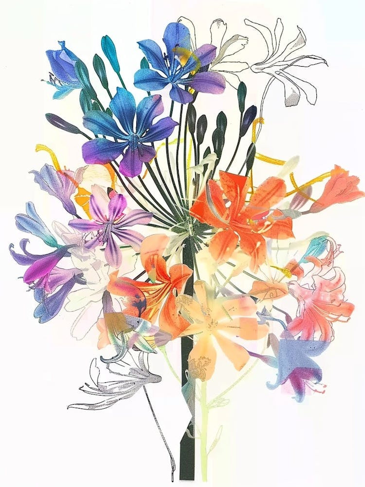 Agapanthus Collage Flower Bouquet
