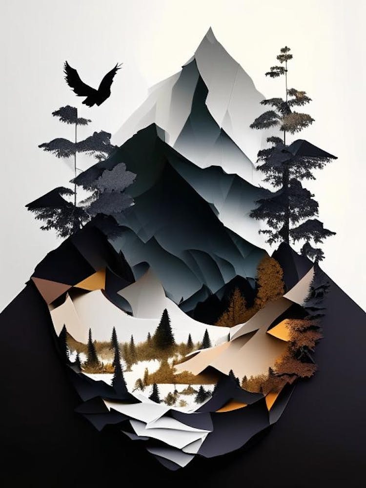 Abisko National Park Sweden Cut Out Paper