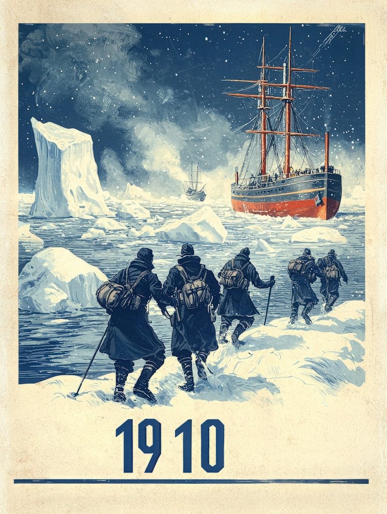 Aihrgdesign A Vintage Adventure Poster Of A Polar Exploration Aaaee4eb 9d6b 445a 816e 7ca7bba0ac90 3