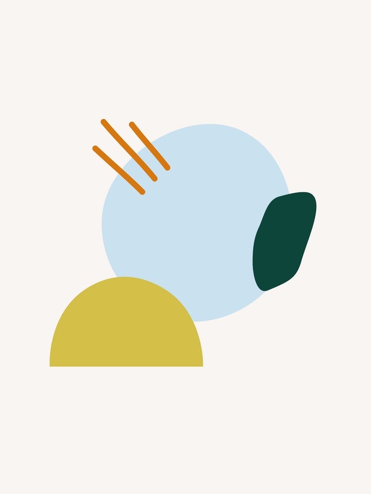 Midcentury Modern Shapes Abstract Poster 4