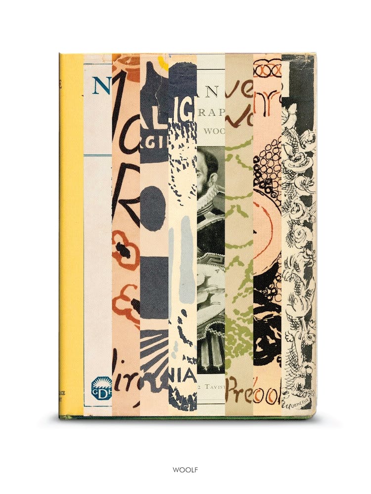 Virginia Woolf - Book Lover Abstract Print -First Edition Covers