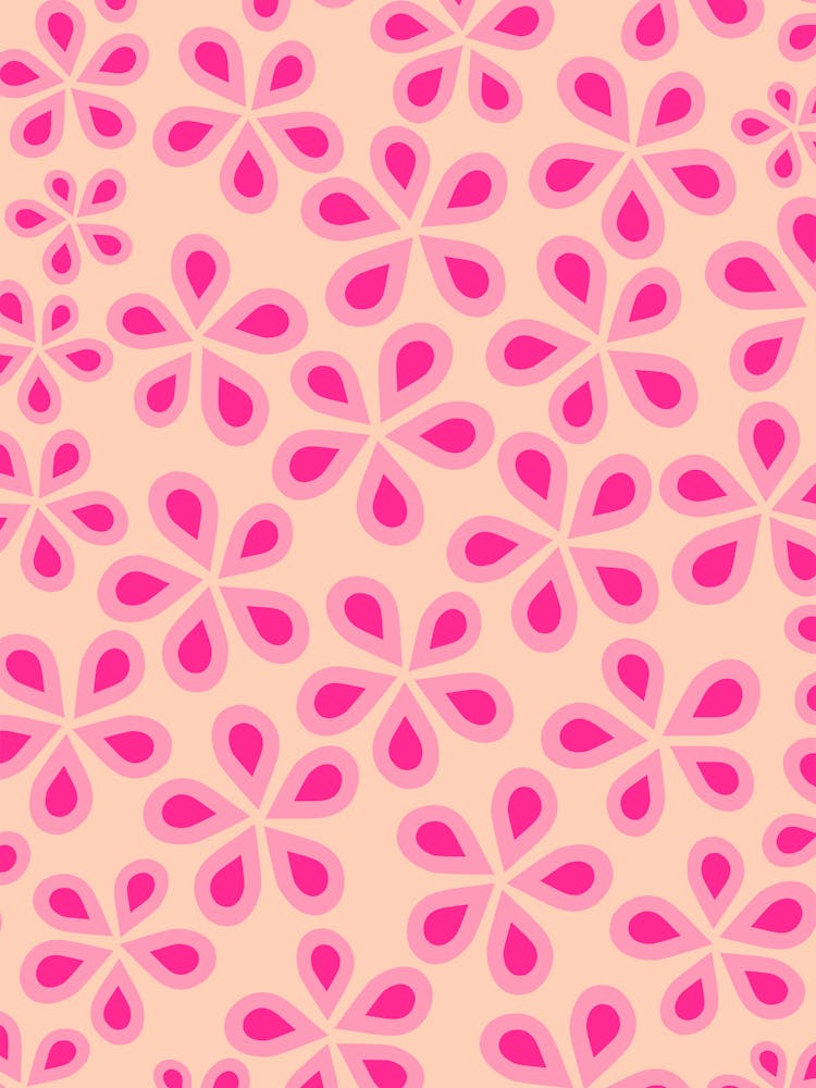 Daisy Florets | 05 - Orange And Pink