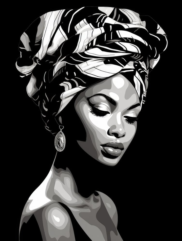 African Woman In A Turban 8