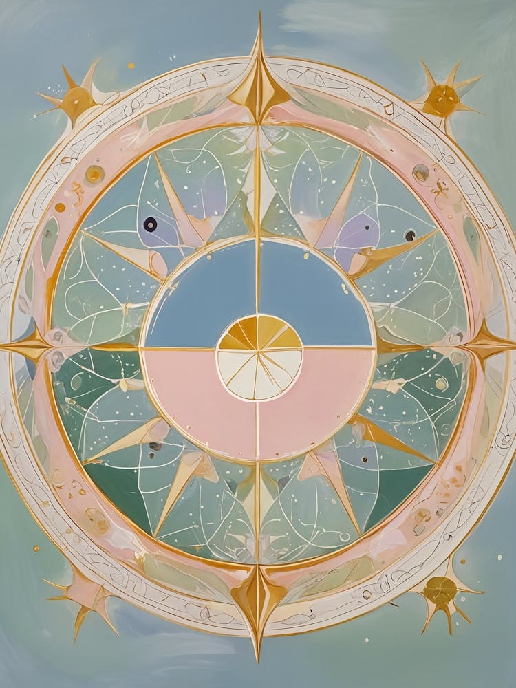 Abstract Pastel Compass no1