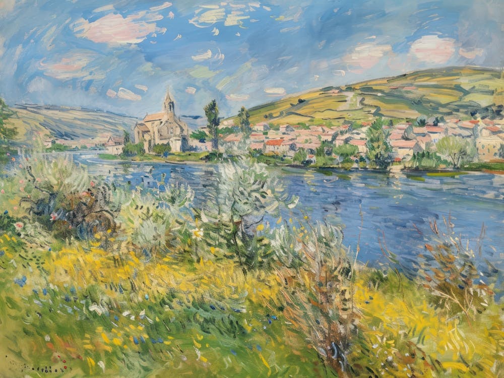 Lake Of Wonder Painting Inspired By Paul Cezanne