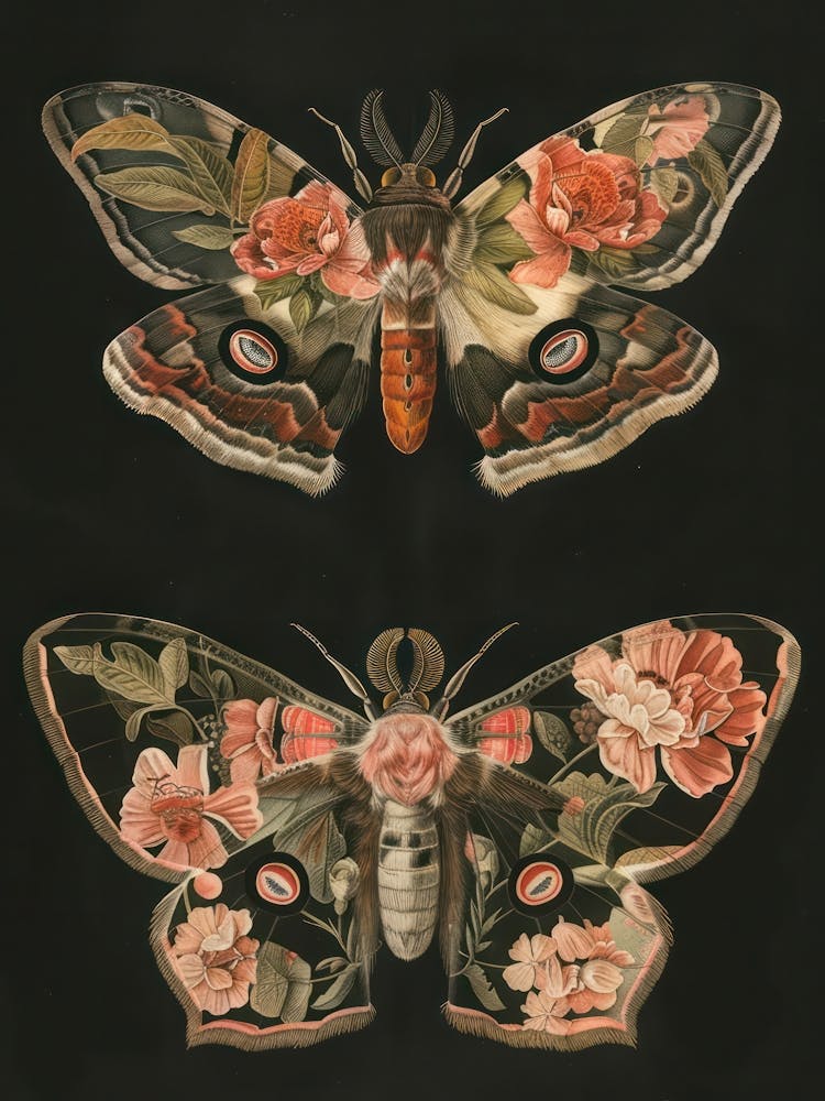 Dark Butterflies William Morris Style 5