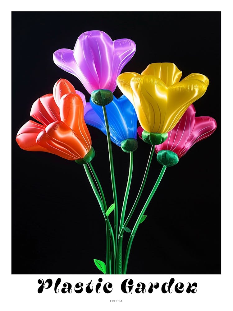 Bright Inflatable Flowers Poster Freesia 3