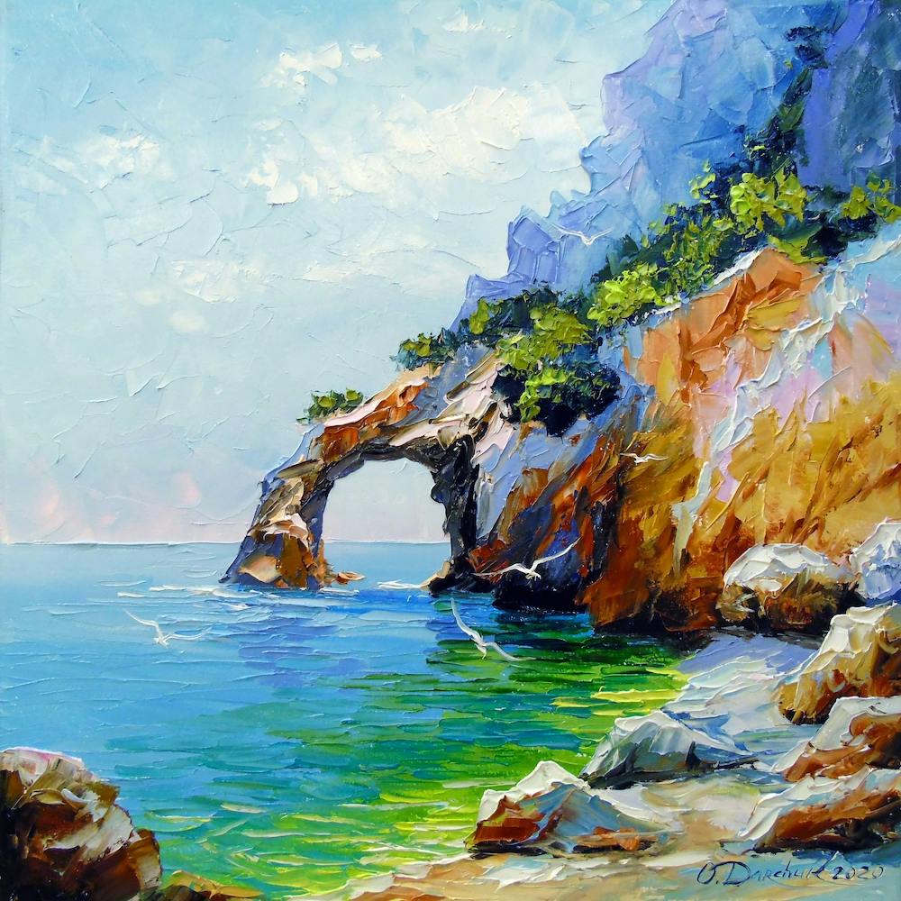 Arch of happiness in the sea