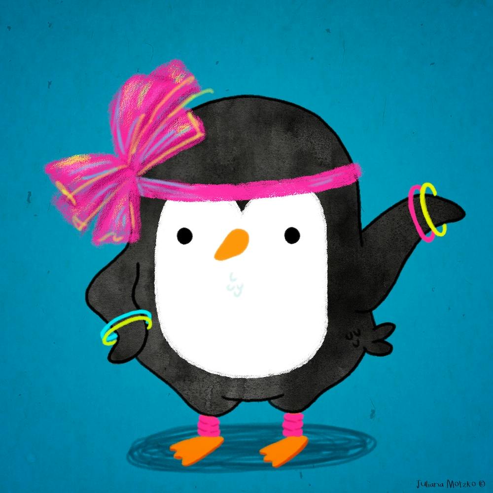 Penguin 80s Fashion Style