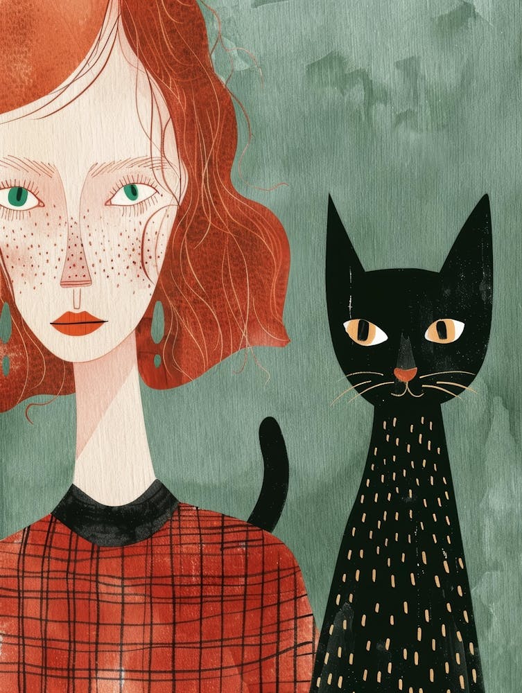 Girl With Cat 5