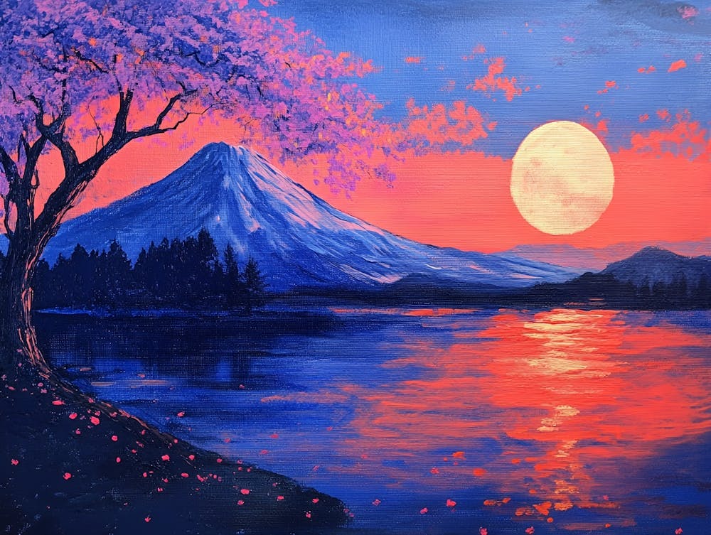 Moonlight Over Lake 2