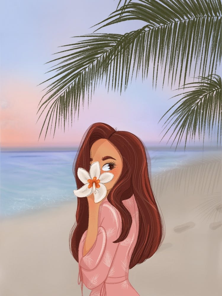 Sunset Beach Girl