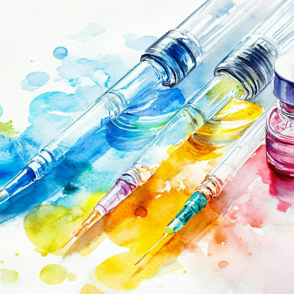 Watercolor Paint Syringes