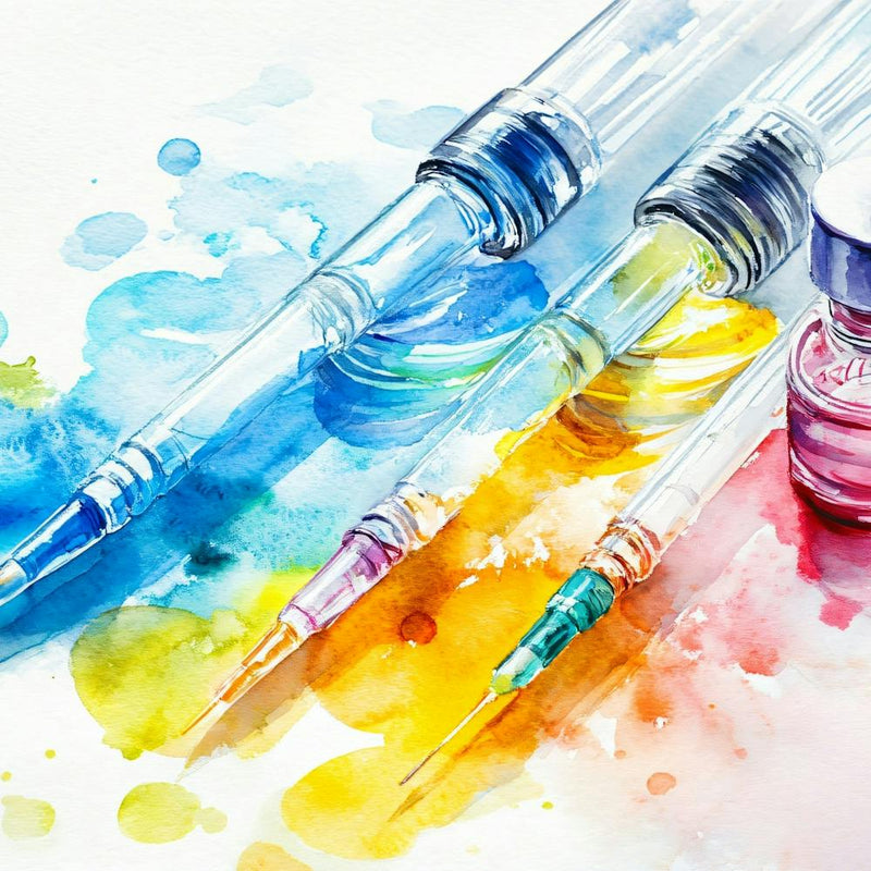 Watercolor Paint Syringes