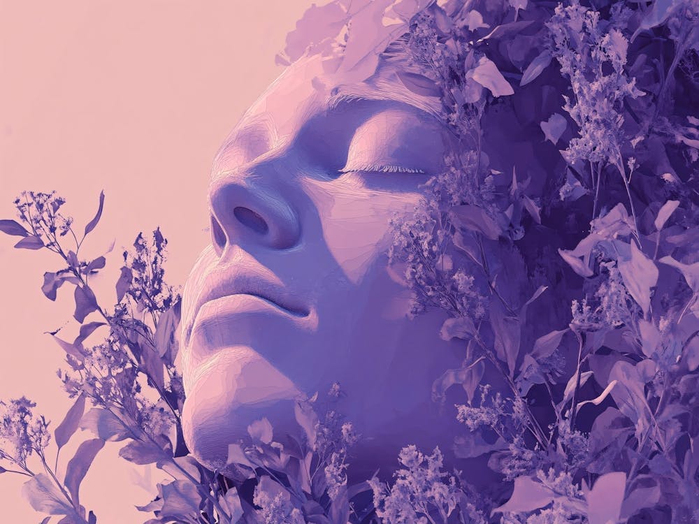 Woman With Flowers In Her Hair 2