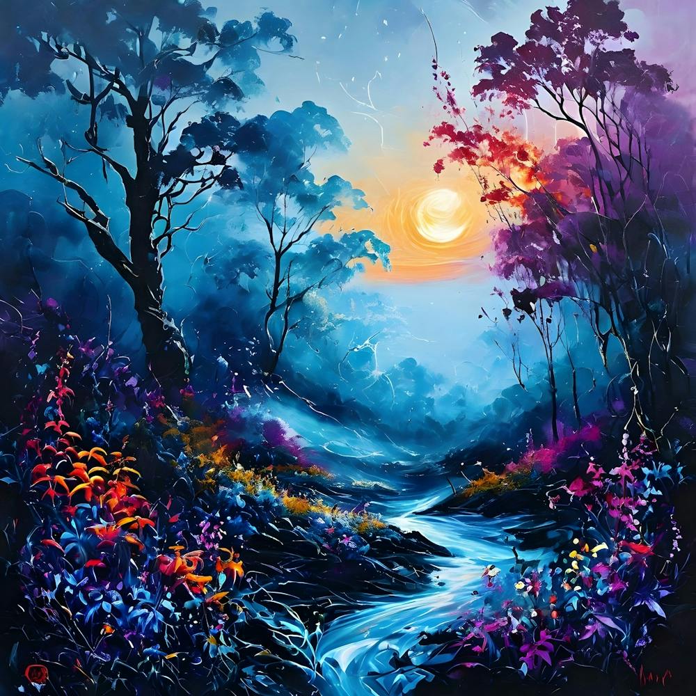 'Sunset In The Forest'