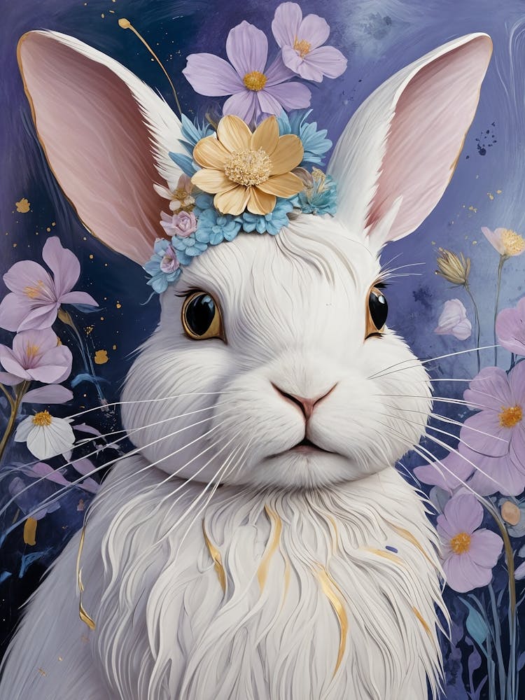 Bunny With Flower Crown no4