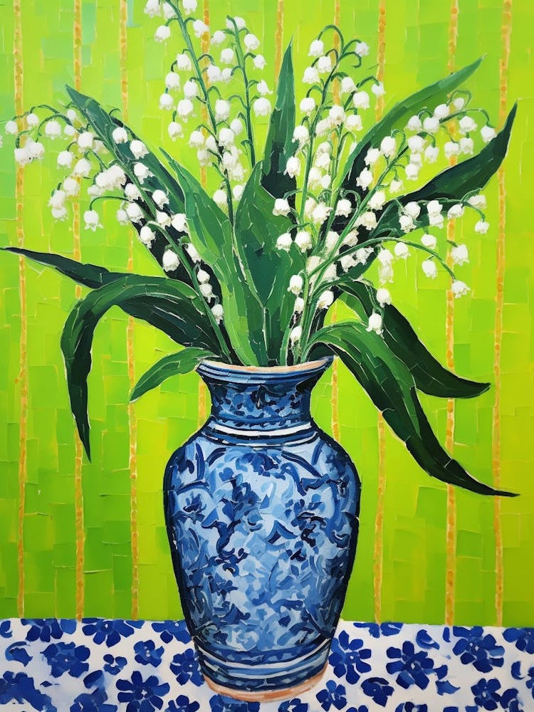Flowers In A Vase Still Life Painting Lily Of The Valley 1