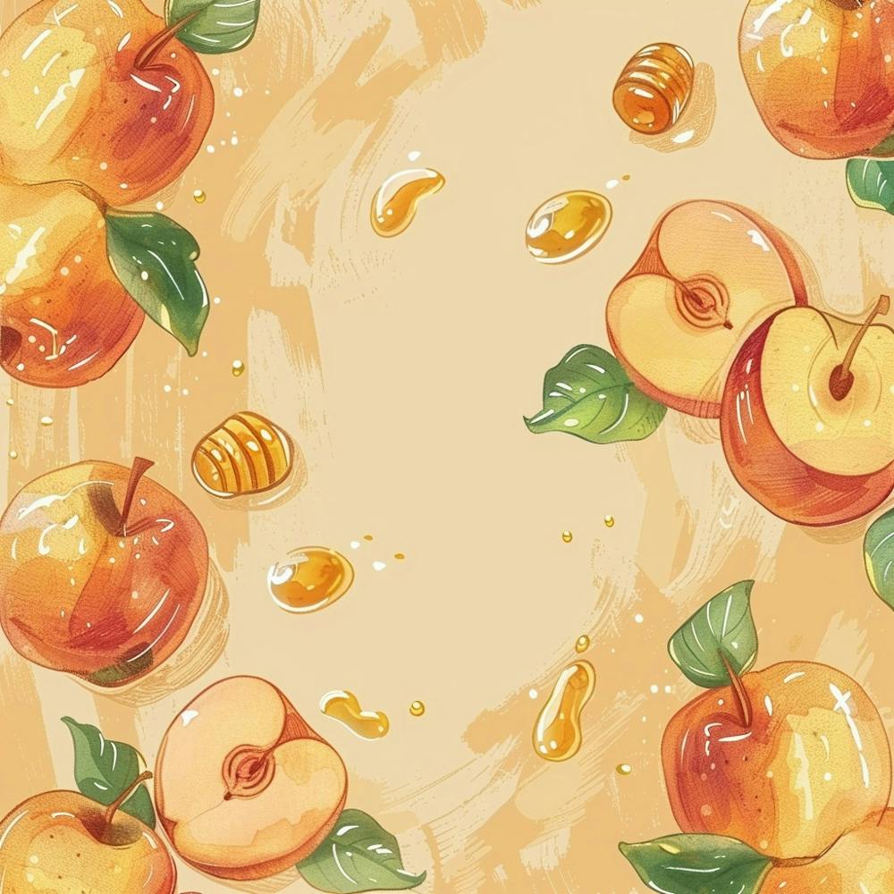 Rosh Hashanah Banner Texture With Apples And Hon 1718398235 3