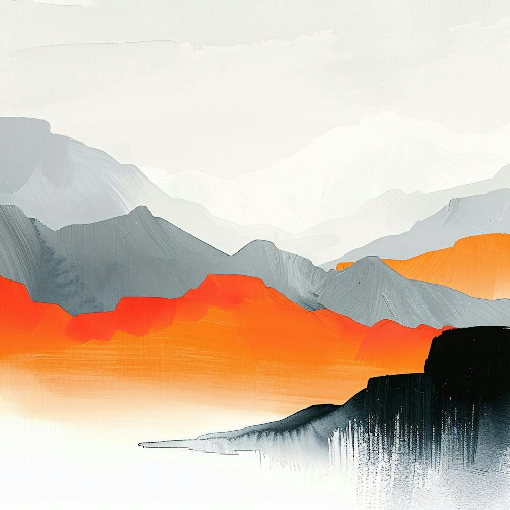 Abstraktes Berglandschaft 1