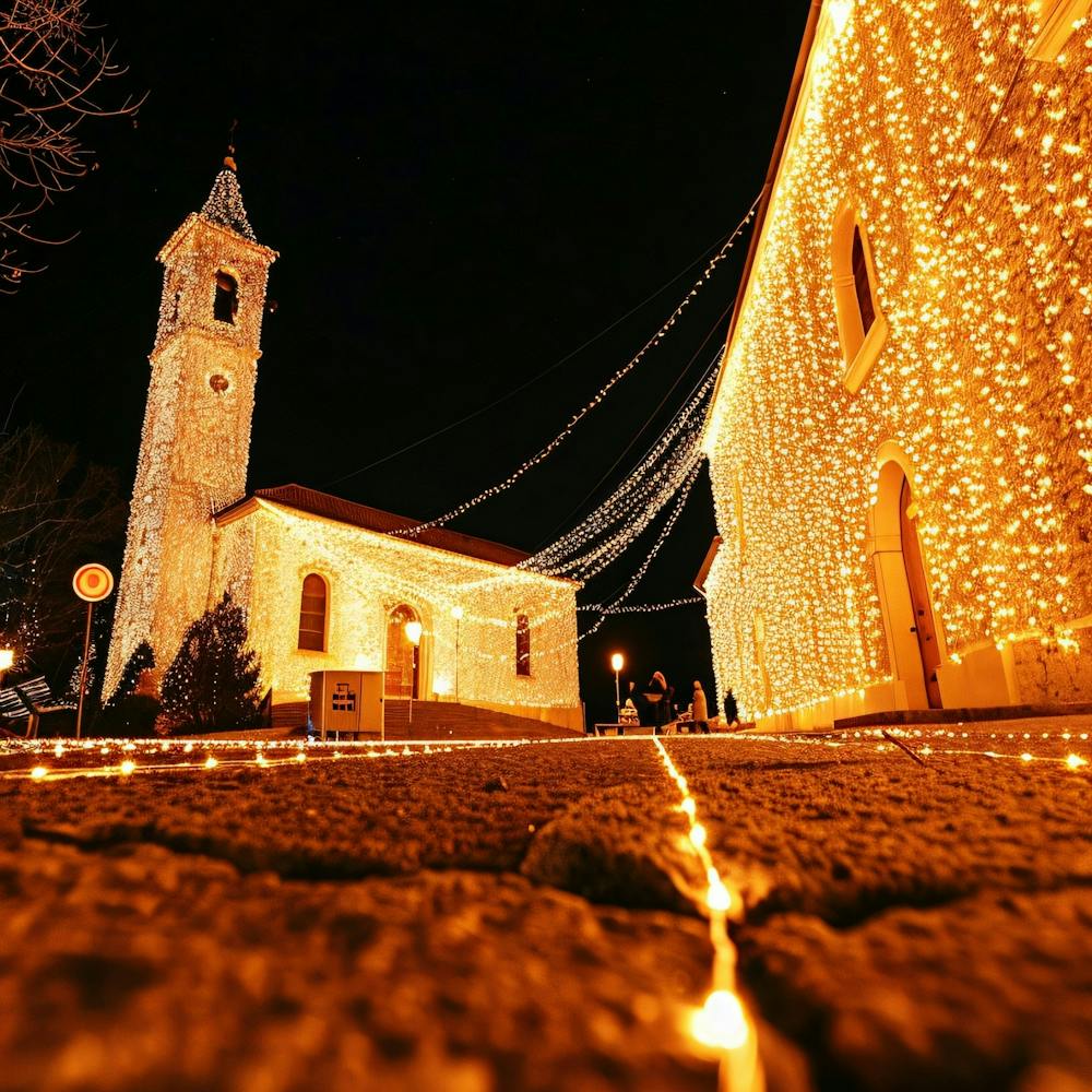 Christmas Lights In The Church 1