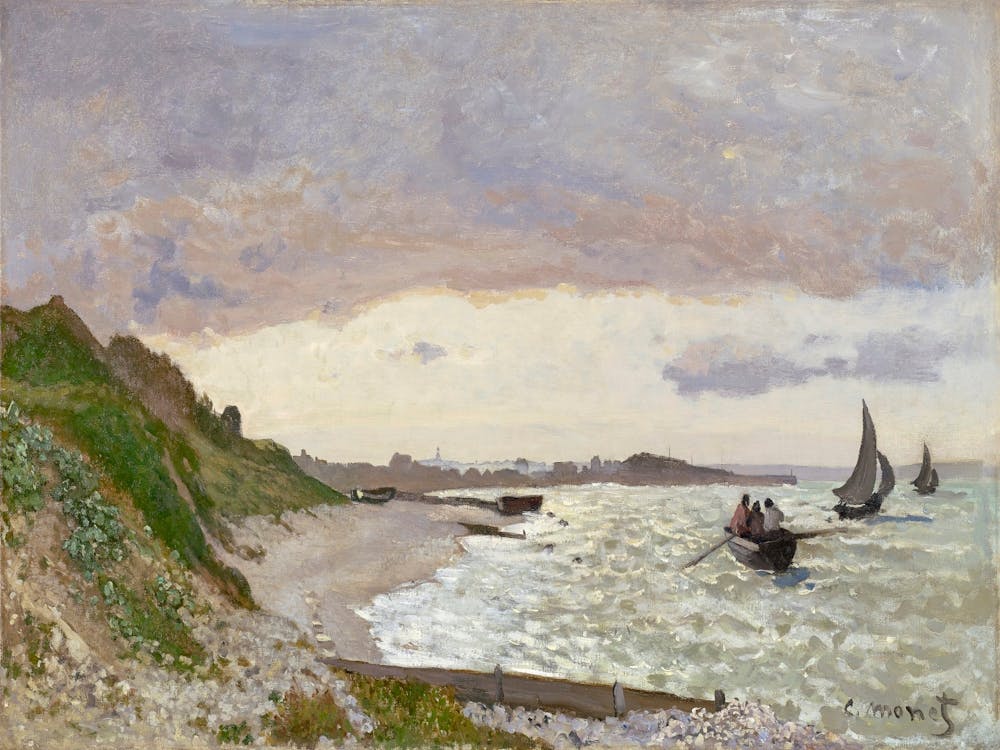 The Seashore At Sainte Adresse (1864), Claude Monet