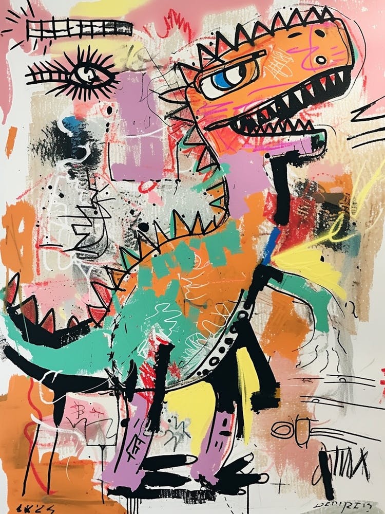 Abstrakt Rosa Graffiti-Pinselstrich 2