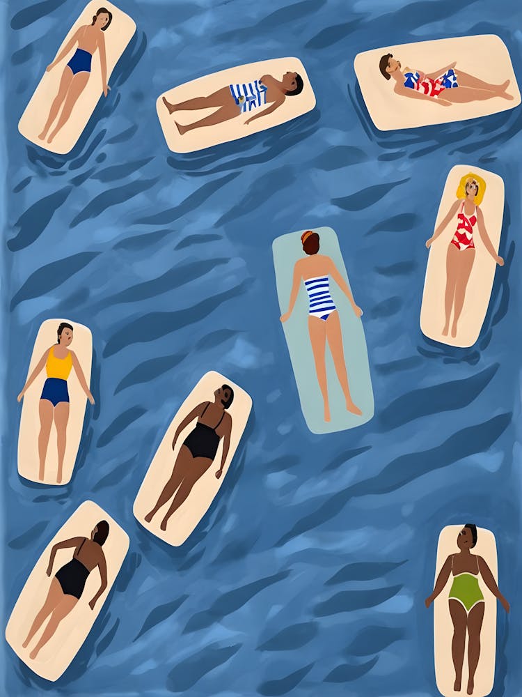 Relaxing Group Float Trip On A Calm Ocean 1