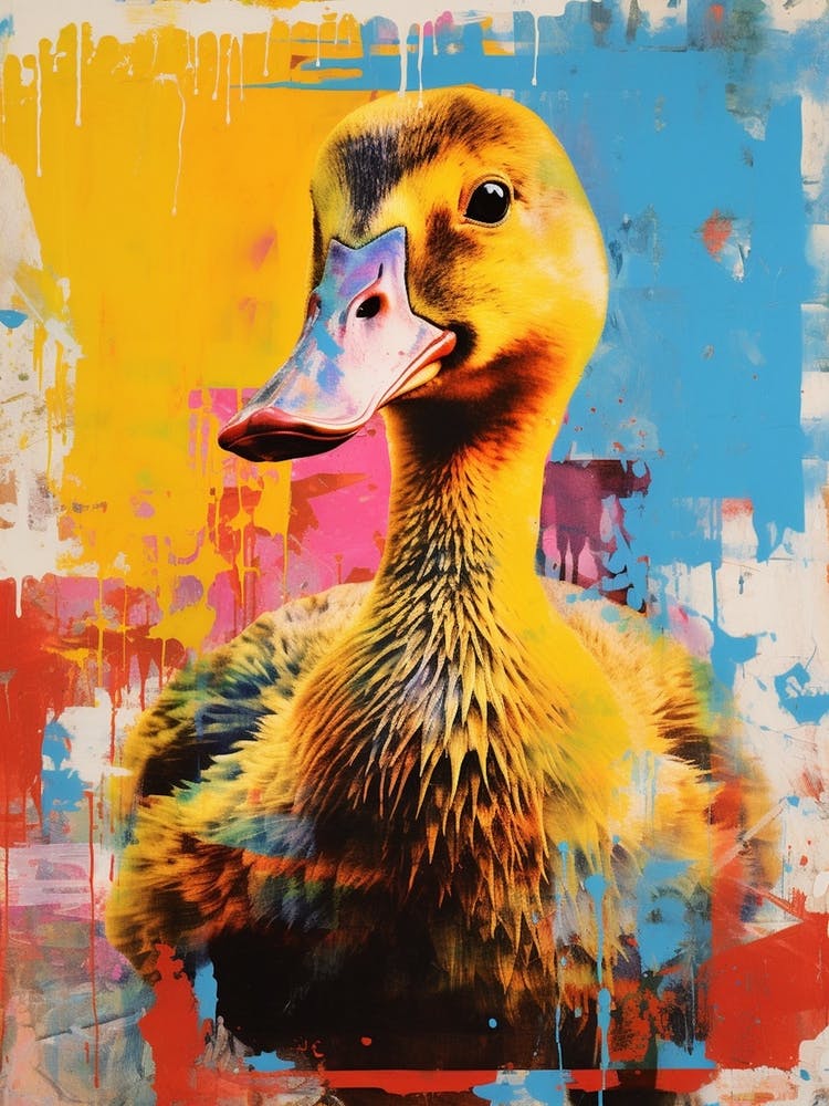 Duck Screen Print Pop Art Inspired 1