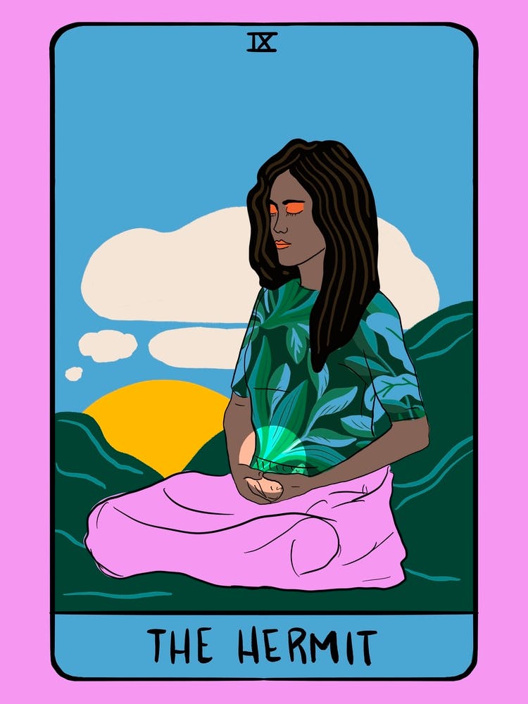 The Hermit Tarot Card
