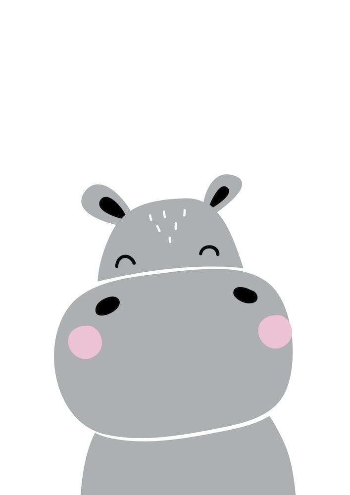 Scandi Hippo With Hello
