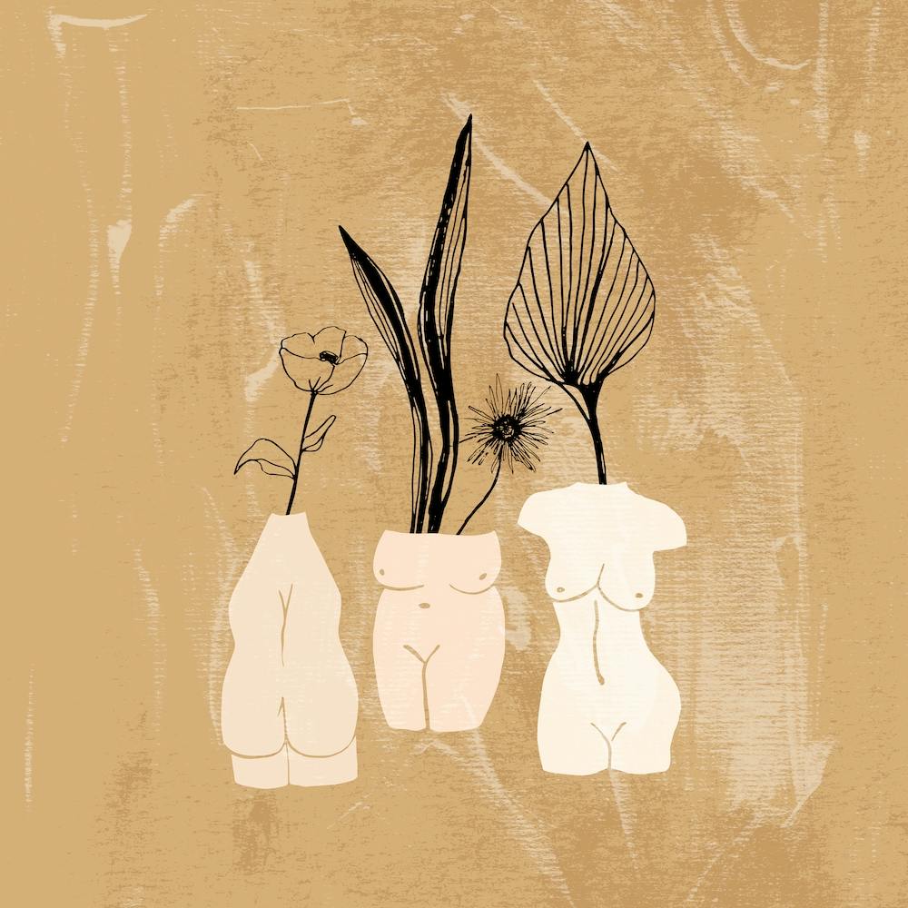 Vases Sculptures Women Square