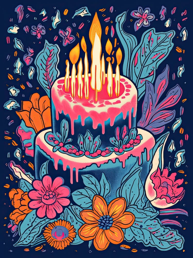 Birthday Cake Illustration 9