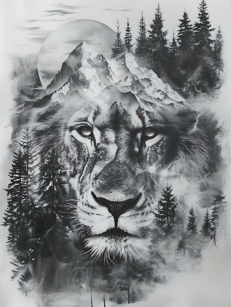 Lion In The Forest 9