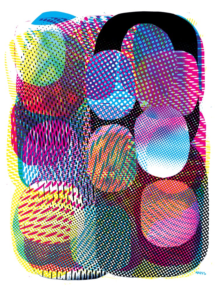 I ❤️ CMYK Pointillism