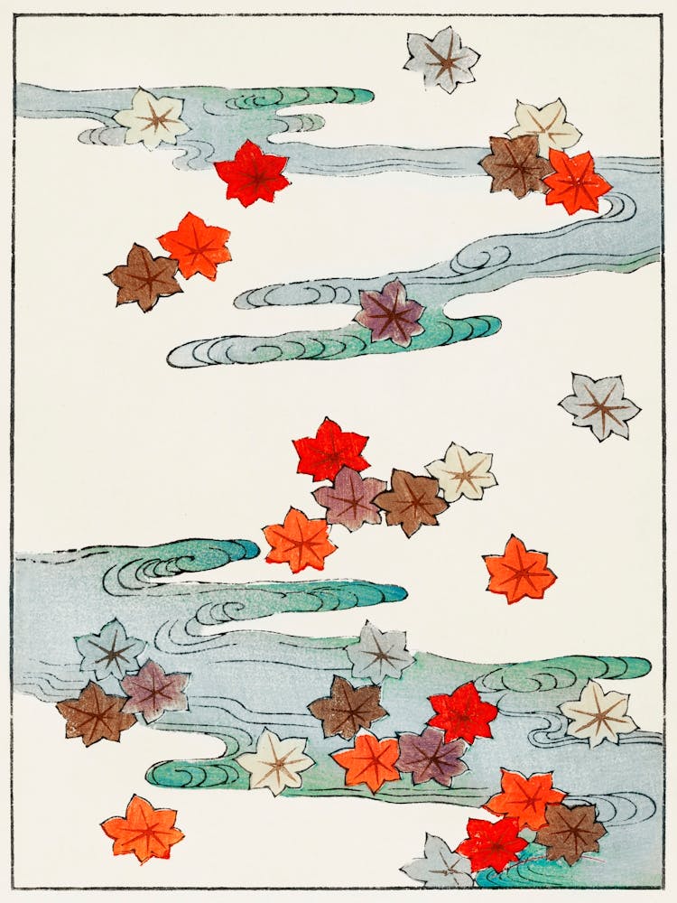 Autumn And Water Illustration, Shin Bijutsukai