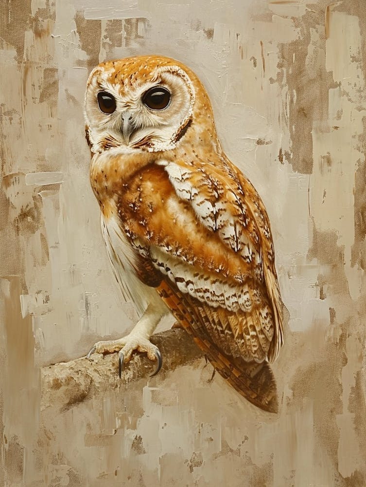 Burmese Fish Owl Painting 3