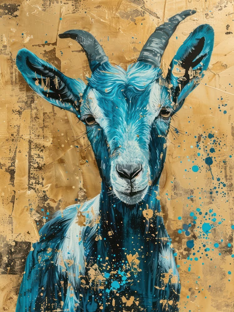 Pygmy Goat Gold Effect Collage 3