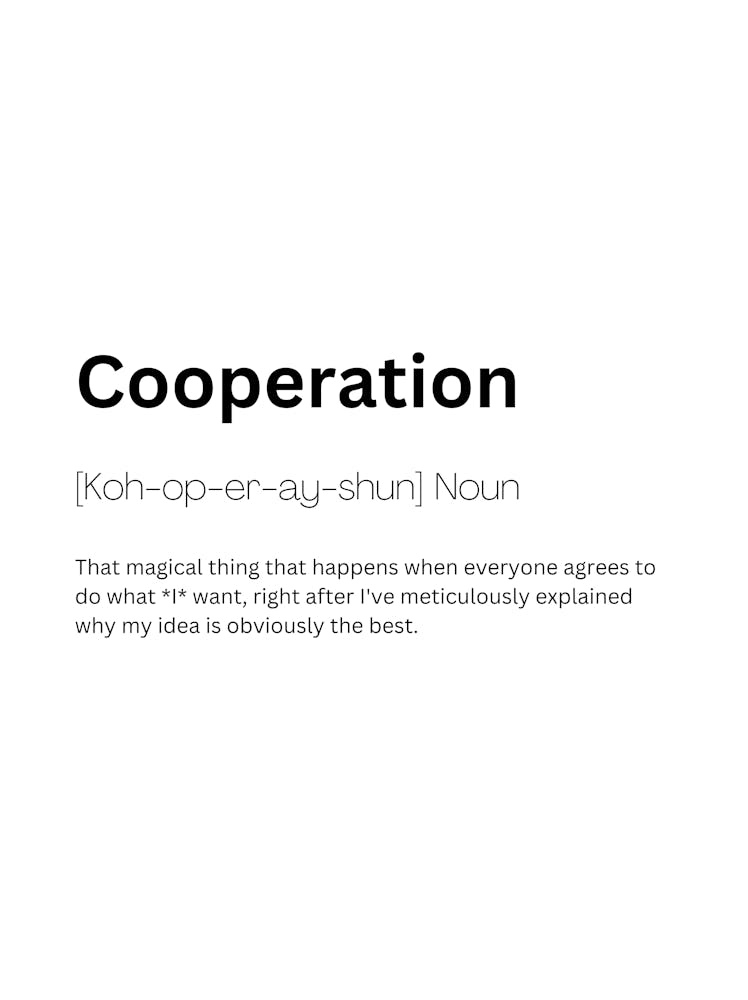 Cooperation Definition Meaning