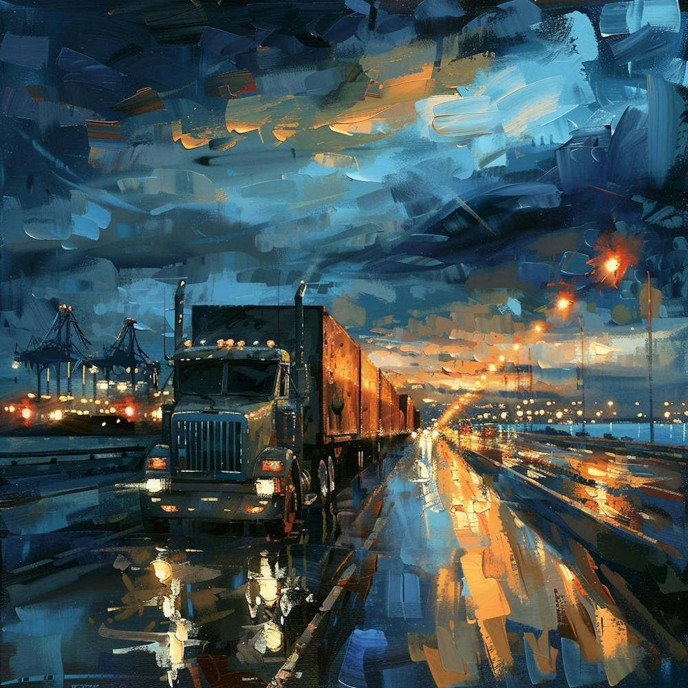 LKW bei Nacht
