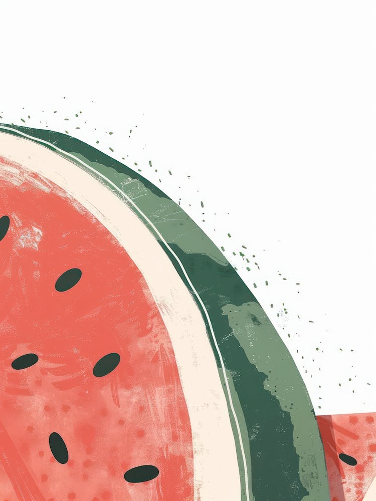 Watermelon Close Up Illustration 1