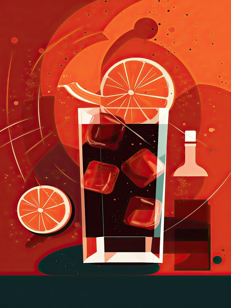 Negroni Cocktail Mid Century Modern 4