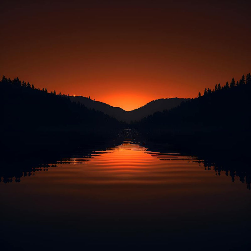 Sunset Over Lake