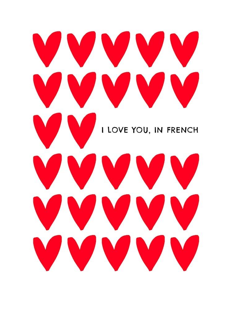 I Love You In French Romantic