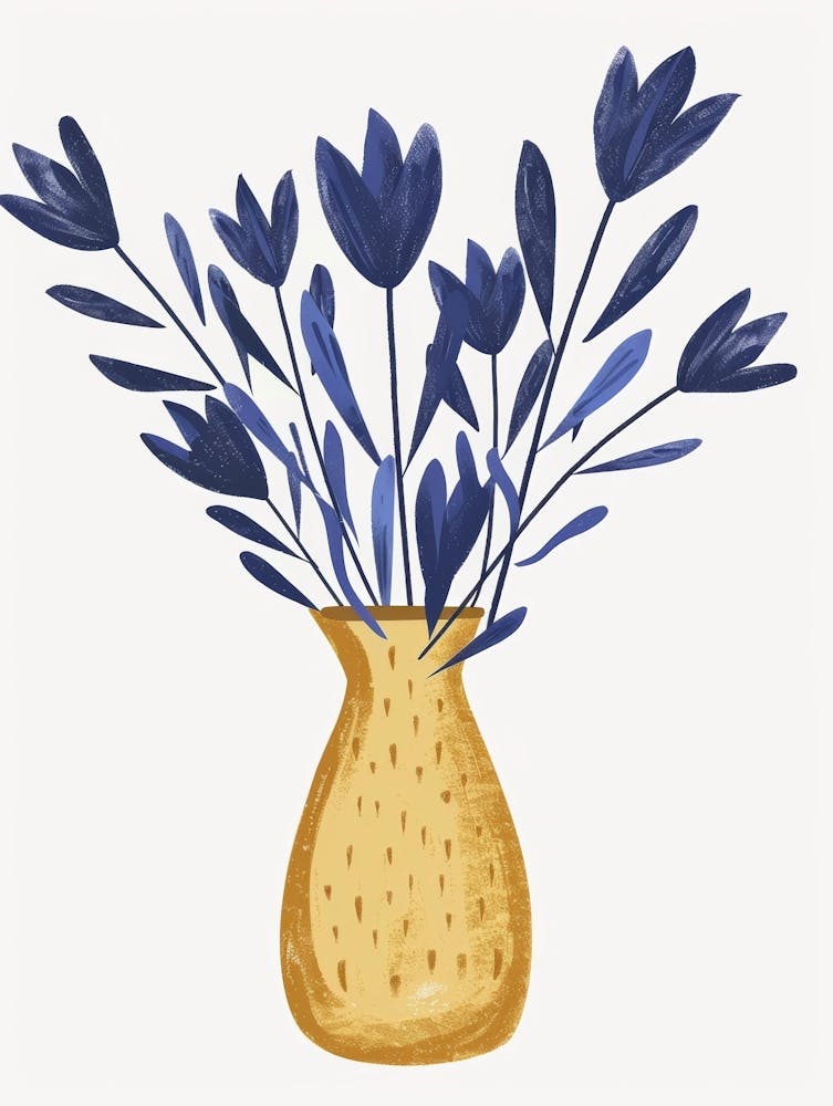 Blue Tulips In A Vase 1