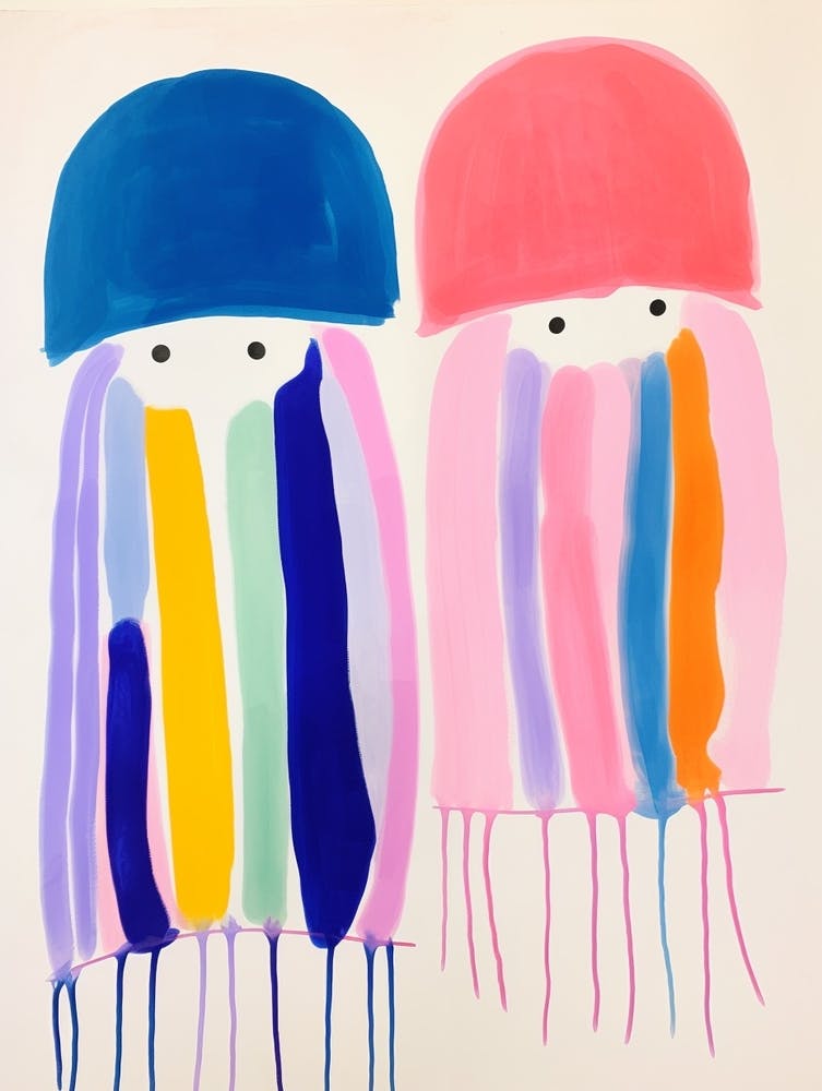 Colourful Kids Animal Art Jellyfish 2