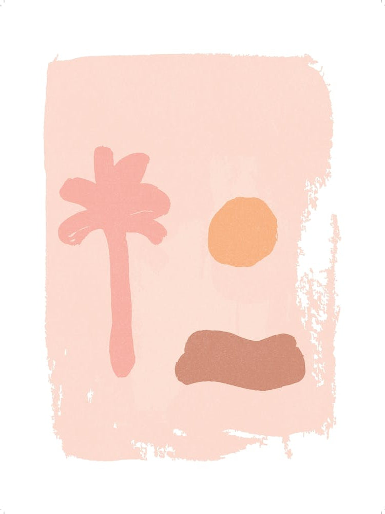 Abstract Sunset Beach Print Minimalist Vintage Boho Surf Wall Housewarming Gift INSTANT DOWNLOAD