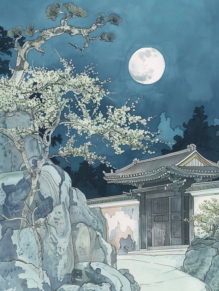 Matsumoto Japan 2 Retro Illustration