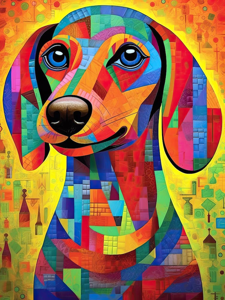 Dachshund dog poster